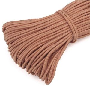 100mtr Brown Round Elastic Cord Straps