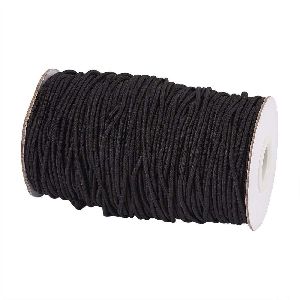 200mtr Black Round Elastic Cord Straps