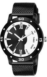 Crystal Black Glass Fancy Analog Men Watch - M187