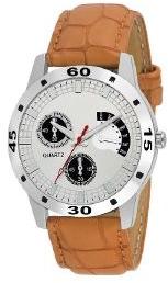 Designer Brown Leather Men Analog Wrist Watch - M70