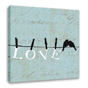 Birds On a Wire Square - Love 13508 | Figurative Painting