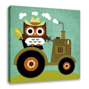 Owl On Tractor 14045