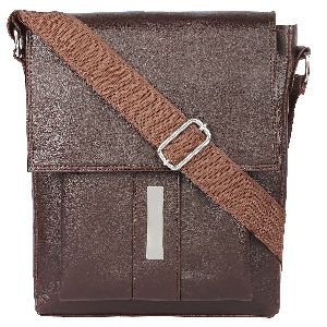 Brown-MSB04A Leather Sling Bag