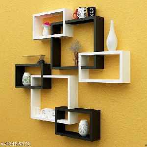 Mdf wall shelves Interlock set of 6
