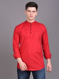 Mens Linen Short Kurta