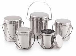 Angel Stainless Steel Plain Cover Chapta Bidding Milk Pot