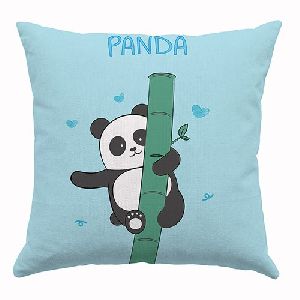 Panda On Tree Printed Cushion