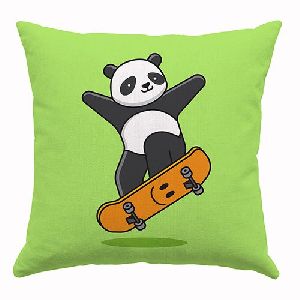 Playing Panda Printed Cushion