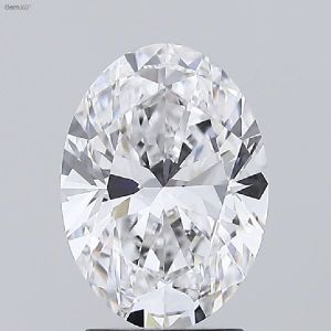 3.01 H VS2 Oval Brilliant CVD IGI Certified Polish Diamond