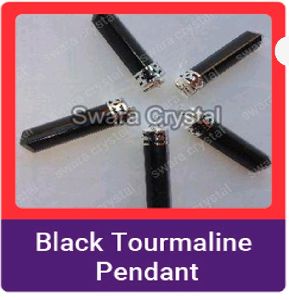 Black Tourmaline Pencil Pendant