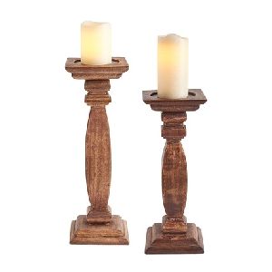 NEW DESIGN NATURAL WOODEN CANDLE STAND IN DIFFERENT SHAPE
