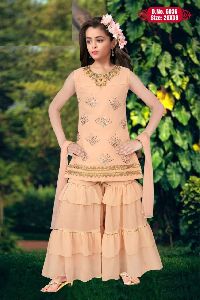 Girls Georgette Sharara Suit