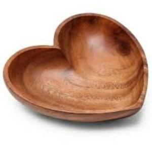 Heart Shaped Wooden Bowl