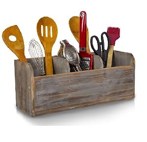 Wooden cutlery holder