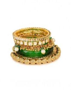 kundan glass bangles