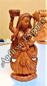 Wooden Carved Lady Statue