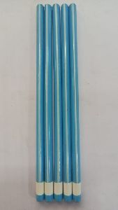 Aqua and White Stripes Wooden Pencil