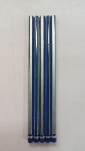 Blue and Sliver Stripes Wooden Pencil