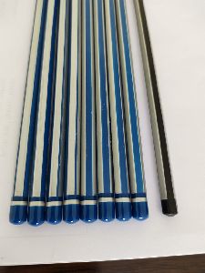 Blue Tipped with Silver Stripes Wooden Pencil