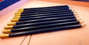 Gold Tipped Royal Blue Wooden Pencil
