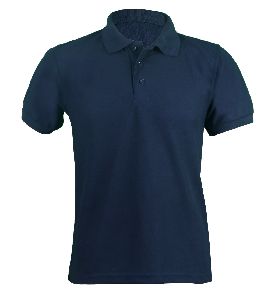 Men Navy Blue Polo T Shirt