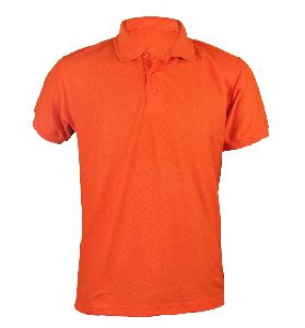 Men Orange Polo T Shirt