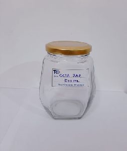 500 ml Glass Octagonal Jar