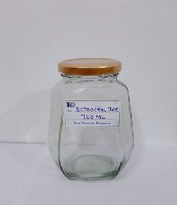 750 ml Glass Octagonal Jar