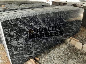 Polished Black Granite Slab