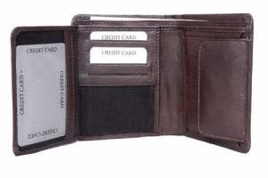 trifold leather wallet