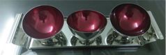 Steel Satin Taper Bowl and Tray Set