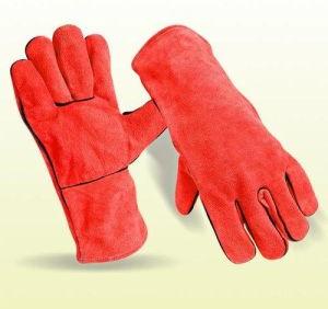 Plain Leather Safety Gloves