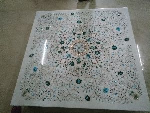 Dining Table Marble Inlay Designing