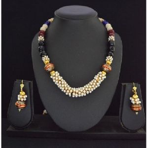 Meenakari Pearl Necklace