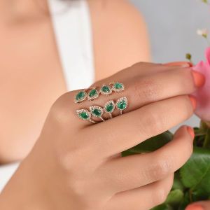 Emerald Diamond Gap Ring