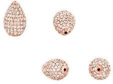 Rose Gold 13 x 8 mm Pave Diamond Drops