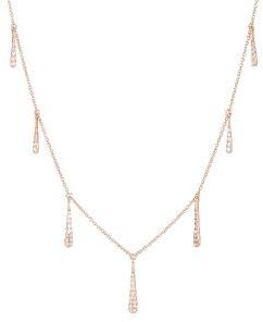 Rose Gold Charm Diamond Necklace