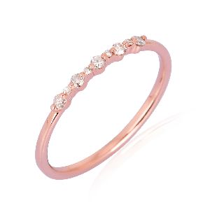 Rose Gold Diamond Band Ring