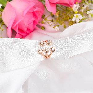 Rose Gold Diamond Gap Ring