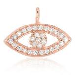 Rose Gold Evil Eye Diamond Charm