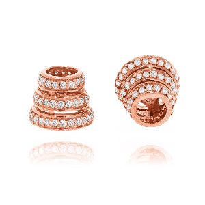Rose Gold Triple Line Cone Shape Finding