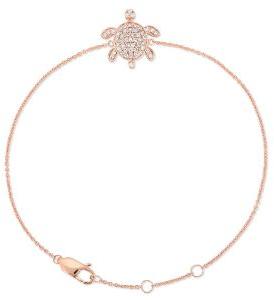 Rose Gold Turtle Diamond Bracelet