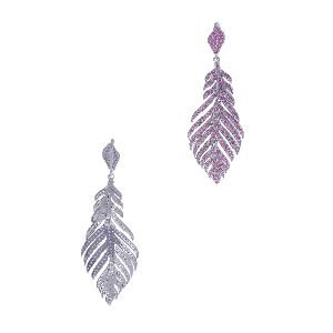 Sterling Silver Ruby Leaf Pendant