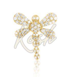 Yellow Gold Butterfly Diamond Pendant