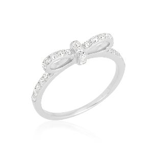 White Gold Diamond Bow Ring