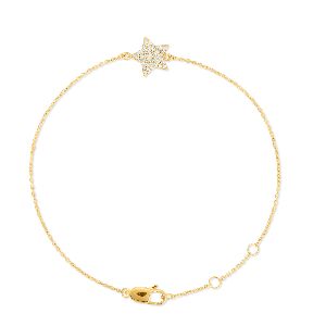 Yellow Gold Star Diamond Bracelet