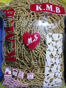 3mm Round Golden Plastic Beads