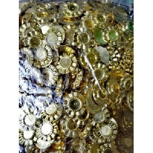 Decorative Golden Plastic Beads