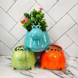 Khurja Ceramic Turtle Shape ceramic planter pot