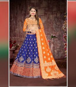 Mahi Banarasi Jacquard Silk Lehenga Choli